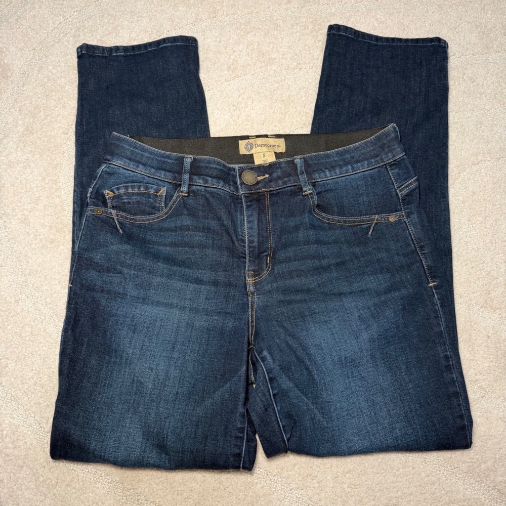 Democracy Ab Technology straight Jeans Dark Wash Indigo Blue Size 8 B1901KEBXX